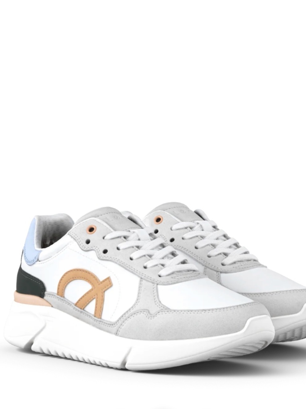 LOCI  ECHO Women Shoes White/Grey/Blue Size 8 BRAND NEW- NEVER WORN